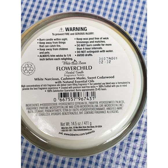 BBW Flowerchild Large 3 Wick Candle Home Fragrance Decor - Picture 2 of 2